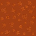 Pattern with leaves, vector illustration
