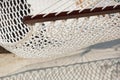 Pattern light and shadow of beach hammock under a strong sunlight