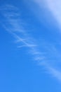 Pattern of line in thin white cloud in blue sky Royalty Free Stock Photo