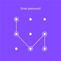 Pattern Lock Screen with Password Entry Interface security interface privacy design