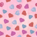 Pattern love heart pink water paper Wallpaper textile print design creativity art design kids women`s Valentine`s day scrapbooking