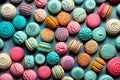 Pattern macarons colorful. AI generated