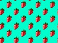 Pattern made with fresh strawberrys.