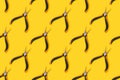 Pattern made of round-nose pliers. Royalty Free Stock Photo