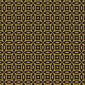 Pattern made of small circles, yellow ad black, rectangular format Royalty Free Stock Photo