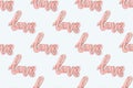 Pattern made of word Love. Royalty Free Stock Photo