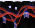 Pattern magic curve , science imagination , template curl beautiful, fractal, energy Royalty Free Stock Photo