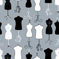 Pattern of male and female mannequins for tailoring