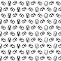 Pattern of many computer mice from different angles on a white background