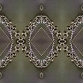 pattern of silver chains on a khaki background