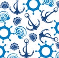 Pattern with marine motifs