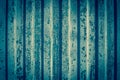 Pattern Metal Wall With Obsolete Paint Blue. Royalty Free Stock Photo