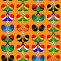 Pattern of Mexican maracas