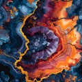 Pattern that mirrors the intricate textures of a geode\'s crystalline formations. AI Generated