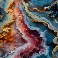 Pattern that mirrors the intricate textures of a geode\'s crystalline formations. AI Generated