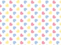 Pattern with mixed hearts on a wite background