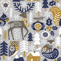 Scandinavian Christmas illustration
