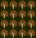 Pattern motiv tree and dense leaves Royalty Free Stock Photo