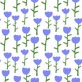 Pattern of modern exotic purple tulips