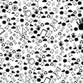 pattern monochrome communication tech elements