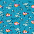 Pattern Monsters Sea 1 Royalty Free Stock Photo