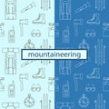 Pattern with mountaineering equipment