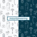 Pattern with mountaineering equipment