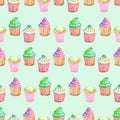 Pattern with muffins