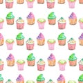 Pattern with muffins