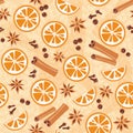 Pattern with mulled wine ingredients