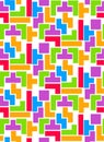 Pattern of multi-colored tetris elements Royalty Free Stock Photo