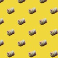 a pattern of multicolored candied zafirs on a bright sunny yellow background Royalty Free Stock Photo