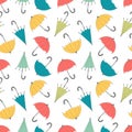 pattern of multicolored retro umbrellas-sm