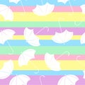 Pattern with multicolors umbrella on abstract Royalty Free Stock Photo