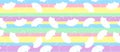 Pattern with multicolors umbrella on abstract line Royalty Free Stock Photo