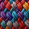 pattern of multicoloured ropes and twisted twines. Background Royalty Free Stock Photo