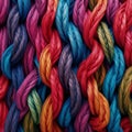 pattern of multicoloured ropes and twisted twines. Background Royalty Free Stock Photo