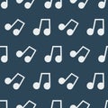 Simple vector illustration with ability to change. Pattern with musical notes Royalty Free Stock Photo
