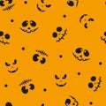 Seamless pattern with different emotions emoticons