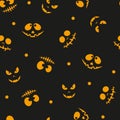 Seamless pattern with different emotions emoticons