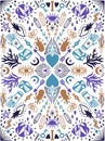 Pattern mystic ornament.Hand drawn doodle style.Hand drawn Royalty Free Stock Photo