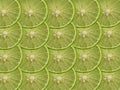 Pattern, Natural fresh lime sliced on white background Royalty Free Stock Photo
