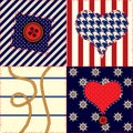Pattern in nautical style Royalty Free Stock Photo