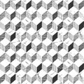 Pattern with Necker cube Royalty Free Stock Photo