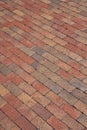 Pattern of a new brick walkway Royalty Free Stock Photo