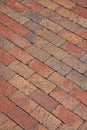 Pattern of a new brick walkway Royalty Free Stock Photo