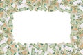 Pattern of new 50 rubles money bill in Belarus. Denomination in Republic of Belarus 2016 Royalty Free Stock Photo