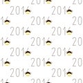 Pattern with 2016 numbers and monkey face Royalty Free Stock Photo