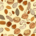 Pattern nuts Royalty Free Stock Photo