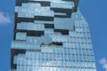 Pattern of office buildings windows. Glass architecture facade design with reflection in urban city, Downtown Bangkok. Urban city Royalty Free Stock Photo